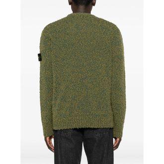Stone Island Wool-Blend Knit Sweater - Green