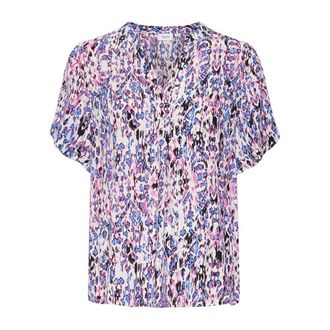 Saint Tropez Top Rosa Ikat Paint Manica Corta - - Blouses & Shirts - Donna - Multicolore - M