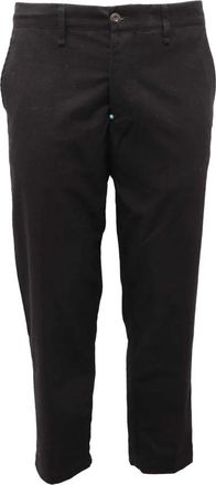 White Sand Zwarte synthetische broek - Heren - Straight fit broeken - Zwart - XL - Broeken