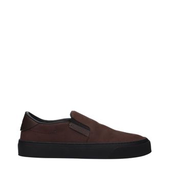 Moncler Slip On Monclub Herrens Braunes Wildleder