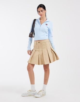 Tommy Jeans Minigonna beige a pieghe-Neutro