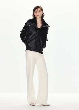 Mango Pantaloni dritti maglia sottile grezzo - Donna - XS - MANGO