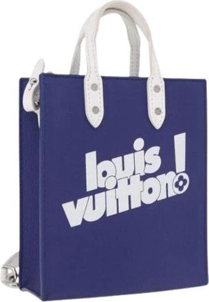 Louis Vuitton Pre-owned Vintage Mini Hand Bag - Dames - Vintage Mini Tas - Blauw - ONE Size - Leer - Vintage
