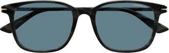 Montblanc Sunglasses Mb0338 S 006 Striped Gray/Blue Men