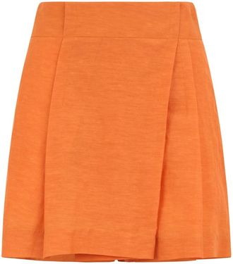 Alberta Ferretti Korte Rok - Dames - Korte Broeken - Oranje - M - Katoen - Korte Broeken