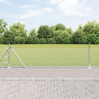 Berkfield Home Hexagon Fence 0.4x100 m Galvanised Steel in Silver
