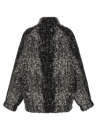 Nude Wool Blend Boucl&eacute; Jacket - Black