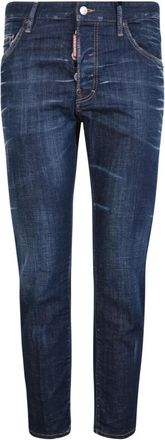 Dsquared2 Blauwe Jeans Aw 24 Gebleekt Effect - Heren - Slim Fit Jeans - Blauw - M - Katoen - Jeans