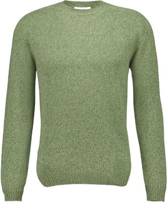 Boglioli Groene Wol-Kasjmier Trui Ronde Hals - Heren - Ronde hals truien - Groen - L - Wol - Truien & Vesten