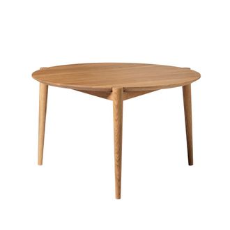 FDB M&oslash;bler D102 S&oslash;s Couchtisch &Oslash; 70 cm, Eiche ge&ouml;lt
