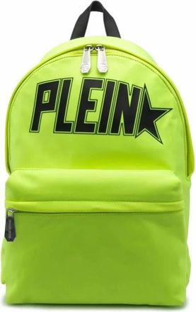 Philipp Plein Iconic Plein Logo Backpack - Heren - Rugzakken - Geel - ONE Size - Polyester - Tassen