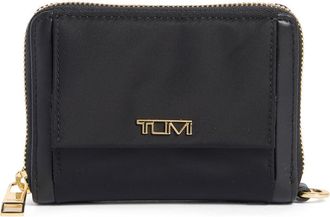 Tumi Trifold Zip Around Wallet in Black/Gold at Nordstrom Rack
