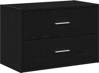 vidaXL Armario con 2 cajones roble negro 60x31x40 cm madera ingeniería vidaXL