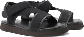 Giorgio Armani touch-strap leather sandals - men - Calf Leather - 10 - Black