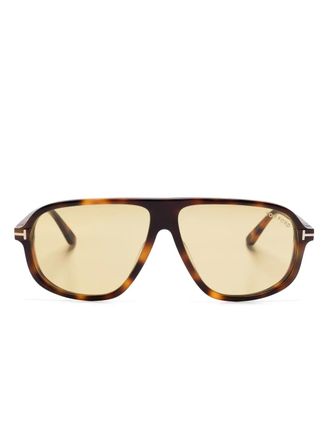 Tom Ford Eyewear Zonnebril met piloten montuur - Bruin
