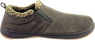 Tempur-Pedic Mens Warrick Suede Slippers In Charcoal