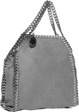 Stella McCartney Womens Mini Tote Bag Falabella Shaggy Deer Grey Polyester Handbags Hand