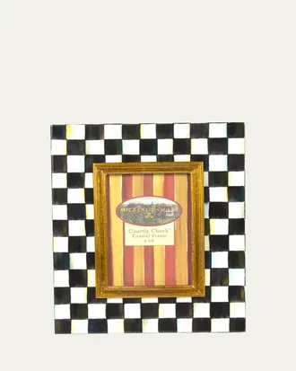 MacKenzie-Childs Courtly Check Enamel Frame, 4x6