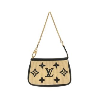 Louis Vuitton Monogram Beige Noir Cotton Canvas Pochette (Pre-Owned)