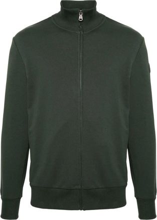 Colmar Hoge hals Sweater met Ritssluiting en Ribboorden - Heren - Vesten met rits - Groen - 2XL - Katoen - Hoodies & sweatvesten