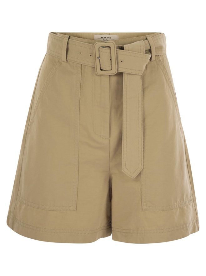 Max Mara Cirino Cotton And Linen Bermuda Shorts from $233.00