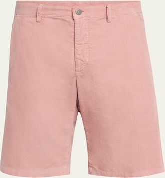 Massimo Alba Mens Flat Front Corduroy Shorts