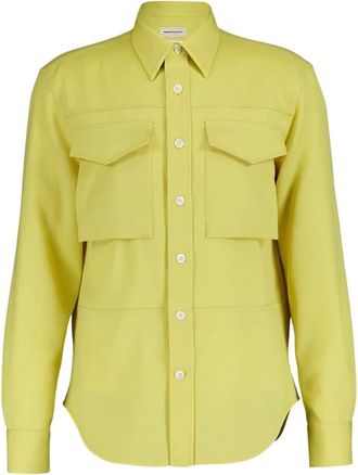 Alexander McQueen Heren, Overhemden, Geel, Maat: XL Wol