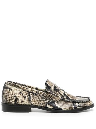 Senso Cooper loafers - women - Snake Print Leather/Leather/Resin - 35 - Grey