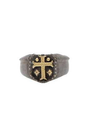 Armenta Mens Cross Shield Signet Ring at Nordstrom, Size 10.5