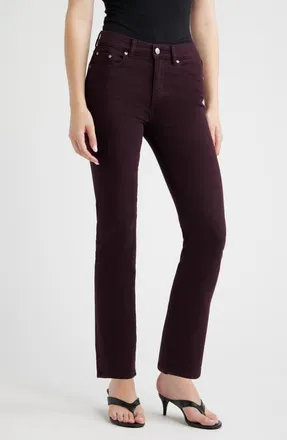 DL1961 Mara Instasculpt Mid Rise Ankle Straight Leg Jeans in Viola at Nordstrom, Size 32