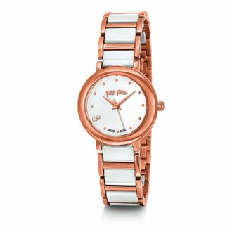 Folli Follie Womens Ladies Watch Quartz rose gold Stainless Steel - One Size