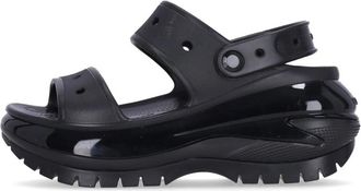 Crocs Zwarte Mega Crush Sandaal met 61mm Hak - Dames - Sleehakken - Zwart - 41 EU - Schoenen