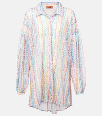 Missoni Zigzag sheer oversized shirt