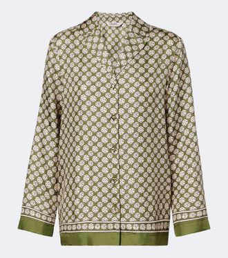 Max Mara Printed silk twill shirt