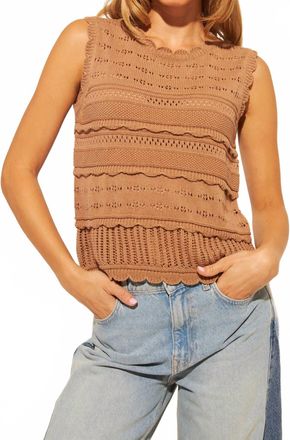 John & Jenn Husk Sleeveless Tank Top In Saddle