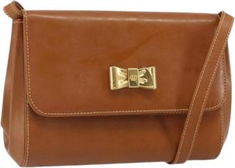 Gucci Pre-owned Cross Body Bags, female, Brown, Size: ONE SIZE Pre-owned Leather Cross Body Bag