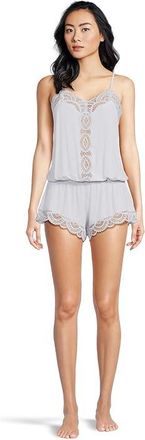 Eberjey Mariana Dreamer Teddy Womens Lingerie Ice Blue : XS, Lace/Modal/Nylon