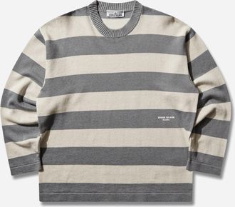 Stone Island Men s Marina Striped Crewneck Jumper Ivory