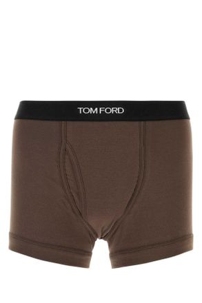 Tom Ford Chocolate Stretch Cotton Boxer