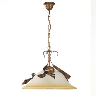 Onli Lampadario A Sospensione lucrezia In Metallo E Vetro Color Bronzo, E27