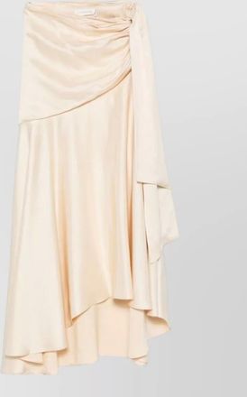 Zimmermann satin draped asymmetric midi dress