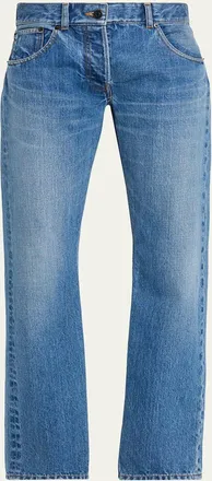The Row Fima Low-Rise Straight-Leg Ankle Jeans