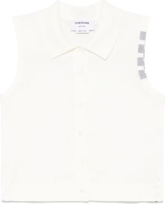 Thom Browne 4-Bar katoenen gilet - 100 WHITE