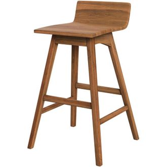 Rendez-Vous D&eacute;co Rendez-vous D&eacute;co - Silla de bar de madera de teca 72,5 cm - Greta