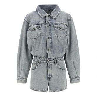 Haikure Dames, Jumpsuits & Playsuits, Blauw, Maat: S Katoen