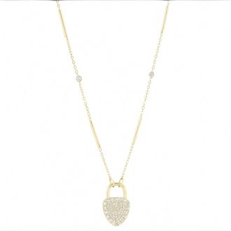 Electric Picks Womens Love Lockdown Necklace In Gold