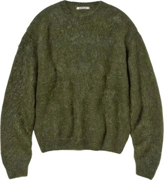 Auralee Maglione girocollo a maniche lunghe - Verde