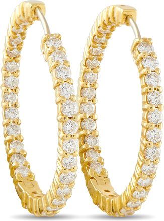 Roberto Coin 18K Yellow Gold 2.85ct Diamond Hoop Earrings RC05-042326