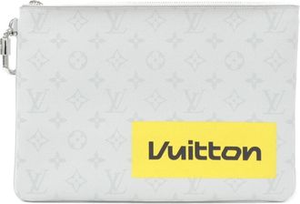 Louis Vuitton Gray Coated Canvas Pouch (Pre-Owned)