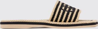 Chlo&eacute; Sliders in corda a righe intrecciate